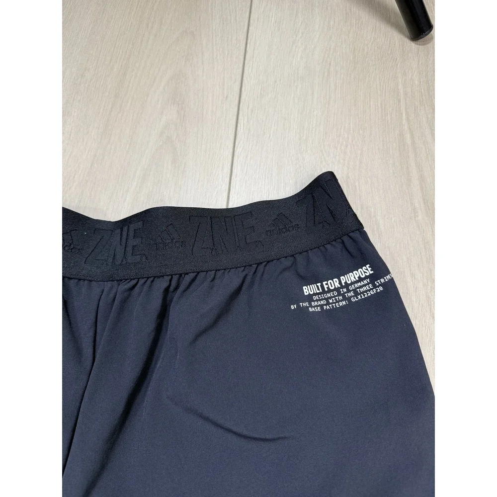 Adidas ZNE Tapered Track Pants Men's M Black Nylon Blend Zip‎ Pockets Athletic